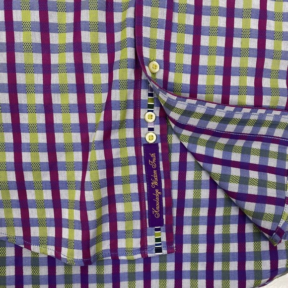 Robert Graham Sz L Plaid Button Up Shirt - Picture 7 of 11